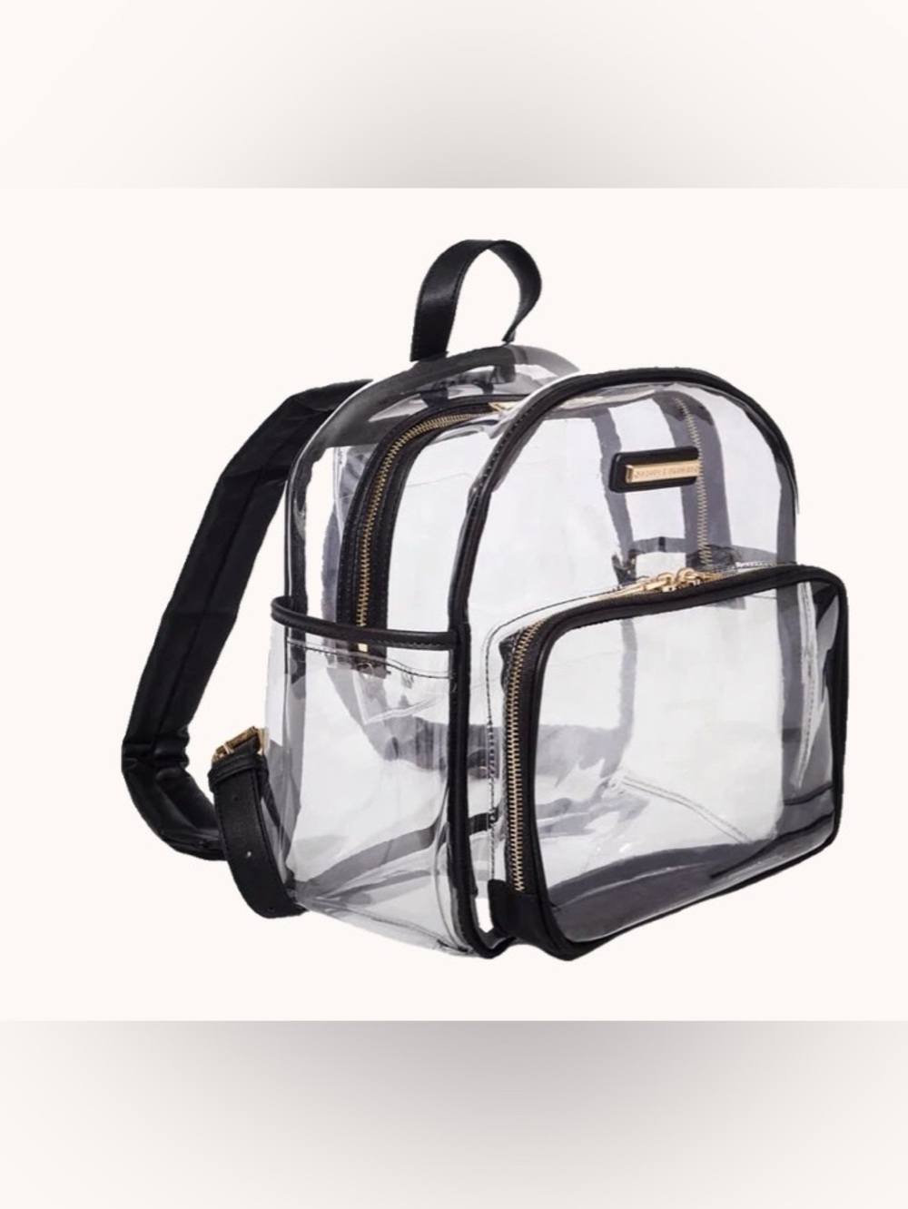 Clear Black-Trim Stadium Approved Backpack